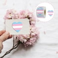 thumbnail image 4 of Nmdmisc Pride Progress Stickers,Valentine's Day Love Stickers Heart Shaped Adhesive Stickers Rainbow Stickers (500 Pieces Per Roll), 4 of 5