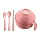 thumbnail image 1 of Juego de para Ramen para Microondas con Palillos: Olla para Cocinar Fideos Duradera y Apta para Microondas con Tapa, Ideal para Dormitorios, Color Rosa Nórdico, 1 of 9