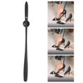 thumbnail image 4 of Zapato / Cuerno de primera Herramienta de cuidado de ayuda para vestirse con mango rgo Cuerno de zapato Ayudante de zapato de nylon portátil Negro Macarena cuernos de zapatos, 4 of 7