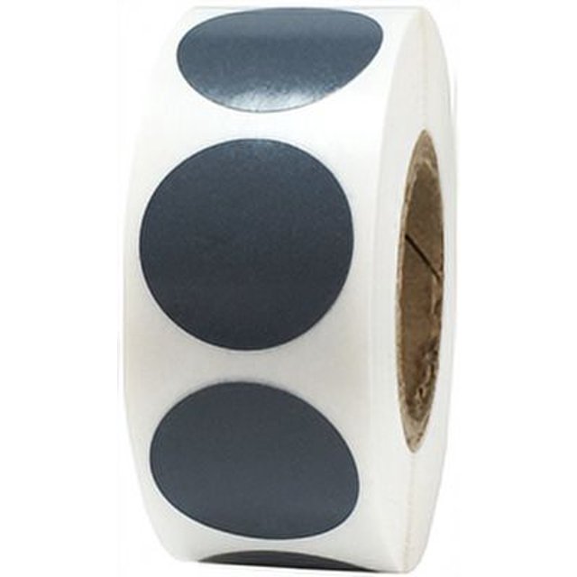 Steel Circle Dot Stickers, 0.75 Inch Round, 500 Labels on a Roll