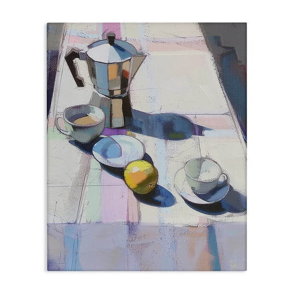 Stupell Industries Morning Espresso Still Life Food & Beverage Painting Wrapped Canvas Art Print Wall Art, 16 x 20