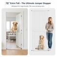 thumbnail image 5 of 78" Extra Tall Pet Gate for Doorways,27.5"-37" Adjustable Wide，Jump Proof Barrier for Doorways Stairs Kitchen，No Drilling Auto-Close Gate for Doorways,Safe for Cat Dog, 5 of 8