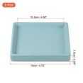 thumbnail image 2 of Uxcell 5" Ceramic Square Planter Saucer Flower Pot Drip Tray Coaster, Turquoise 2 Pack, 2 of 6