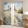 thumbnail image 2 of Manfei Vintage Floral Flower Black Out Curtains, Countryside Curtains Pack of 2 (42x63 Each), Western Lodge Cabin Bedroom Curtains, Curtains and Drapes Room Decor, 2 of 6