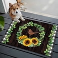 thumbnail image 3 of Entryway Rug 2'x3', Spring Eucalyptus Sunflower Small Rug for Kitchen Bathroom Door Mat Indoor Entrance, Farmhouse Birds Brown Wood Non-Slip Area Rugs Floor Mats Carpet Front Door Rugs, 3 of 8