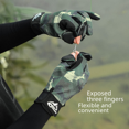 thumbnail image 2 of Guantes de pesca profesionales Winter Dew tres dedos medio dedo pantalla táctil agarre caña antideslizante captura peces Luya cálido terciopelo a prueba de viento frío, 2 of 5