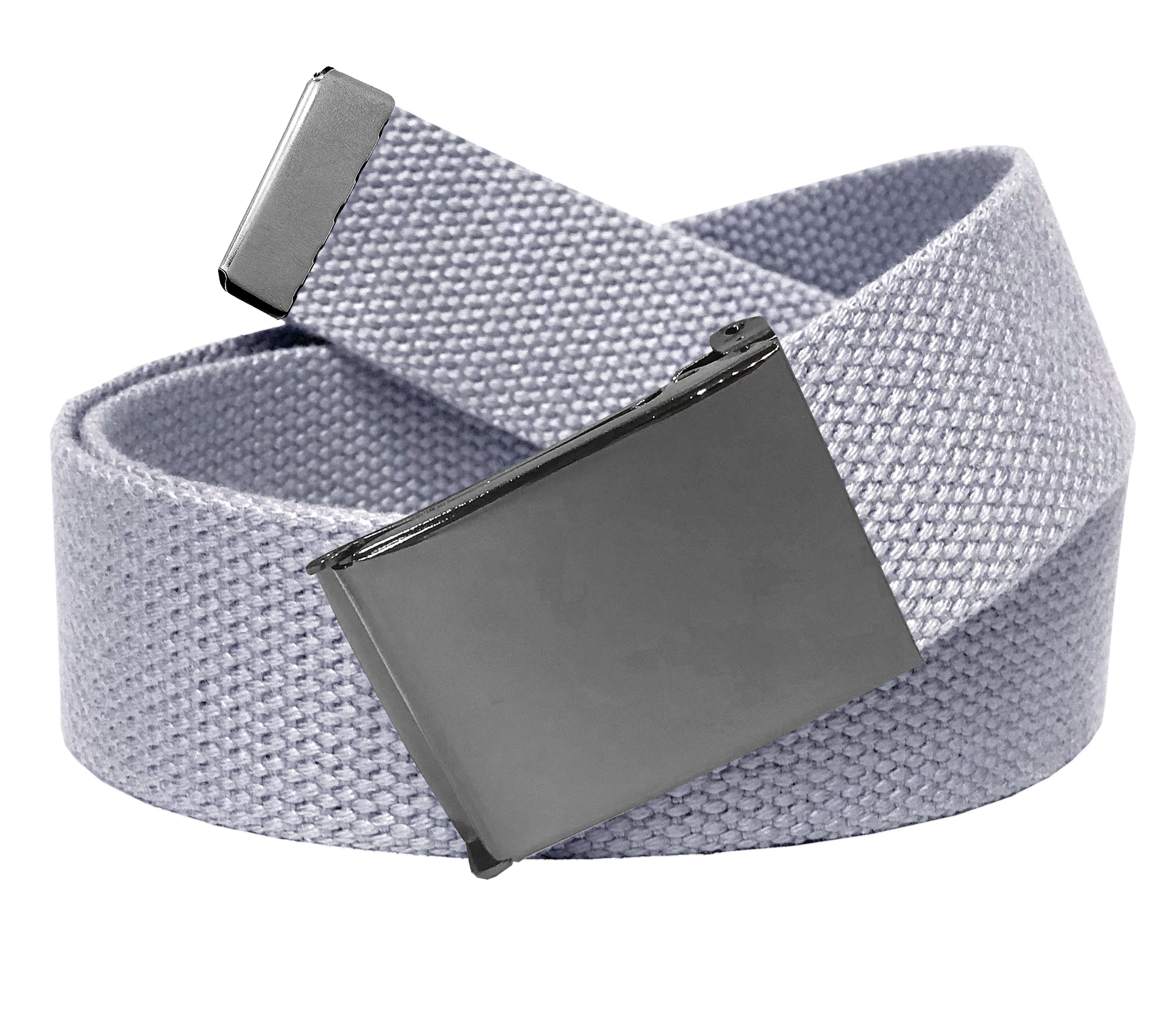 Men's Golf Belt in 1.5 Polished Pewter Flip Top Buckle with Canvas Web ...