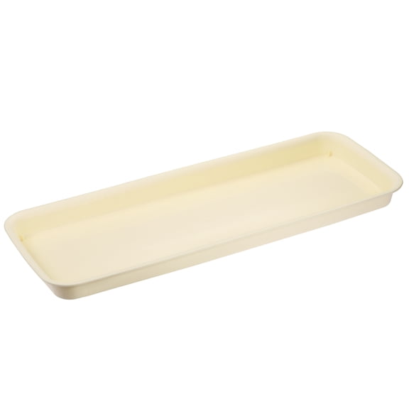 Uxcell 57x22cm Plastic Rectangular Plant Pot Saucer Flower Drip Tray, Beige