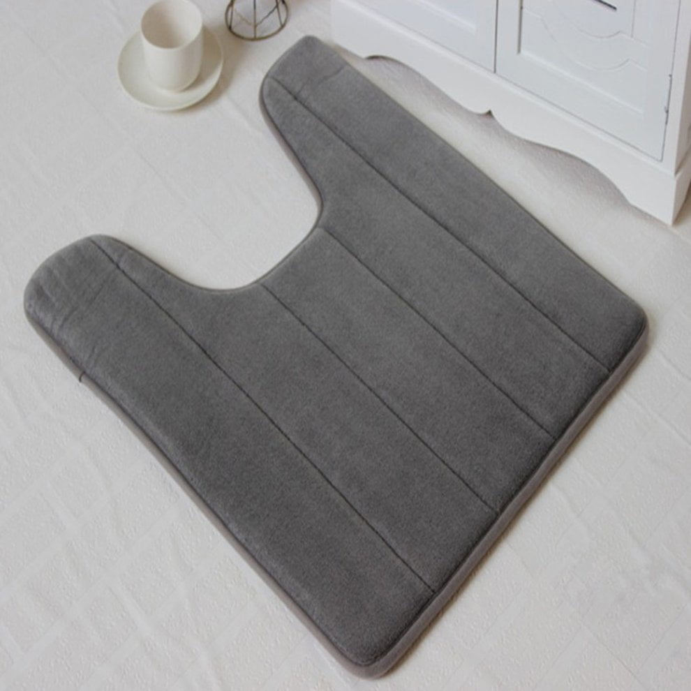 Slow Rebound UShaped Memory Foam Floor Mat Bathroom AntiSlip Toilet