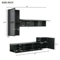 thumbnail image 4 of 2 Pieces Modern TV Stand For TVs Up To 75", Media Console With Ample Storage Space, Entertainment Center With Floating Storage Cabinets For Living Room, 4 of 9
