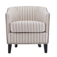 thumbnail image 2 of Miekor Furniture Upholstered Stripe Barrel Chair 51903, 2 of 11
