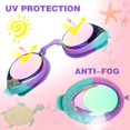 thumbnail image 4 of Keary 2 Unidades De Gafas De Natación Para Niños, Gafas De Natación Para Niños Pequeños, Niñas, Niños, Jóvenes, Antivaho, Impermeables, Anti-Uv, Visión Clara, Espejo, Lentes Planas, Gafas De Piscina D, 4 of 7