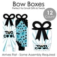 thumbnail image 6 of Big Dot of Happiness Two Cool - Boy - Square Favor Gift Boxes - Blue 2nd Birthday Party Bow Boxes - Set of 12, 6 of 8