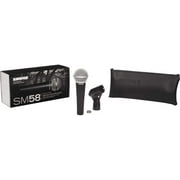 Shure SM58-LC Cardioid Dynamic Vocal Microphone + Extra Two 2 XLR Cables Bundle