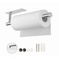 thumbnail image 3 of Self-Adhesive Paper Towel Holder Roll Rack Under Cabinet Steel Wall Mount Metal, 3 of 6
