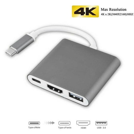 Adaptateur HUB USB C vers HDMI pour Macbook Pro/Air Thunderbolt 3