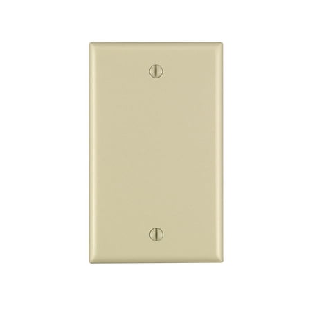 Leviton Blank Wall Plate Nylon Ivory 1 Gang - Screwless Decor - 1 Piece