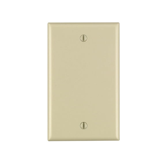 1 Pc, Leviton Ivory 1 Gang Nylon Blank Wall Plate 1 Pk
