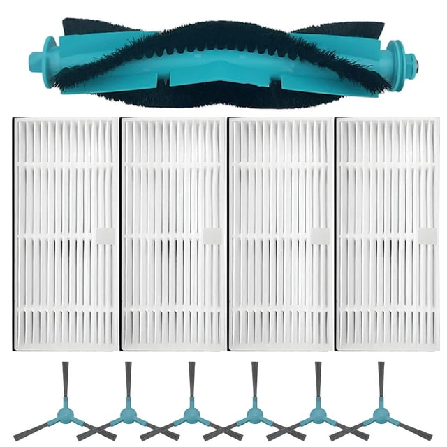 Mosiee Main Brush Side Brush Filter Kit For Atvel For Smartgyro R80 Base Vacuum Cleaner For Conga 2499 Ul/Tra Home Advanced Cleaner