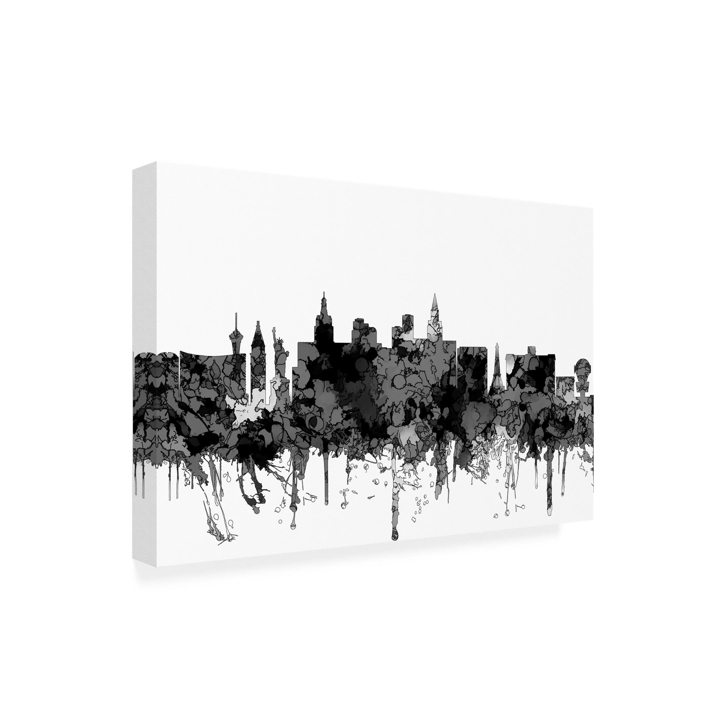 アート・デザイン・音楽  WATSON Search : Las Vegas Nevada Marlene Watson 'Las Vegas Nevada Skyline 2 Cartoon B and W
