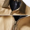 thumbnail image 5 of Mrmaere Turn Down Collar Corduroy Collar Casual Jacket Men Turn Down Collar Zip Up Lightweight Daily Wear Jacket Khaki XXXL, 5 of 9