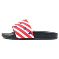 thumbnail image 2 of Luckers Girl's American Flag Slide Sandals, Size: 4 M US Big Kid, 2 of 5