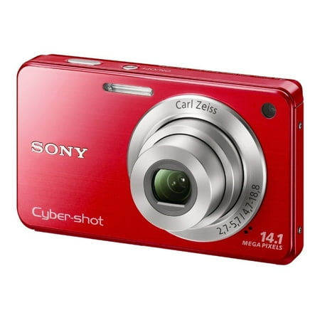 Sony Cyber-shot DSC-W560 - Digital camera - compact - 14.1 MP - 720p - 4x optical zoom - Carl Zeiss - red