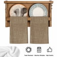 thumbnail image 5 of Vintage Brown Kitchen Towels Set of 1, Farmhouse Retro Dark Solid Color Linen Texture Absorbent Dish Towels for Kitchen, Microfiber Hand Towel, Quick Drying Tea Towel for Cleaning Dishcloths, 5 of 7