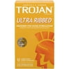 Trojan Ultra Ribbed Premium Lubricated Condoms - 12 Count