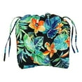 thumbnail image 2 of Blazing Needles 16-inch Outdoor Rounded Back Chair Cushion, 16" x 16", Beachcrest Caviar 4 Count, 2 of 2