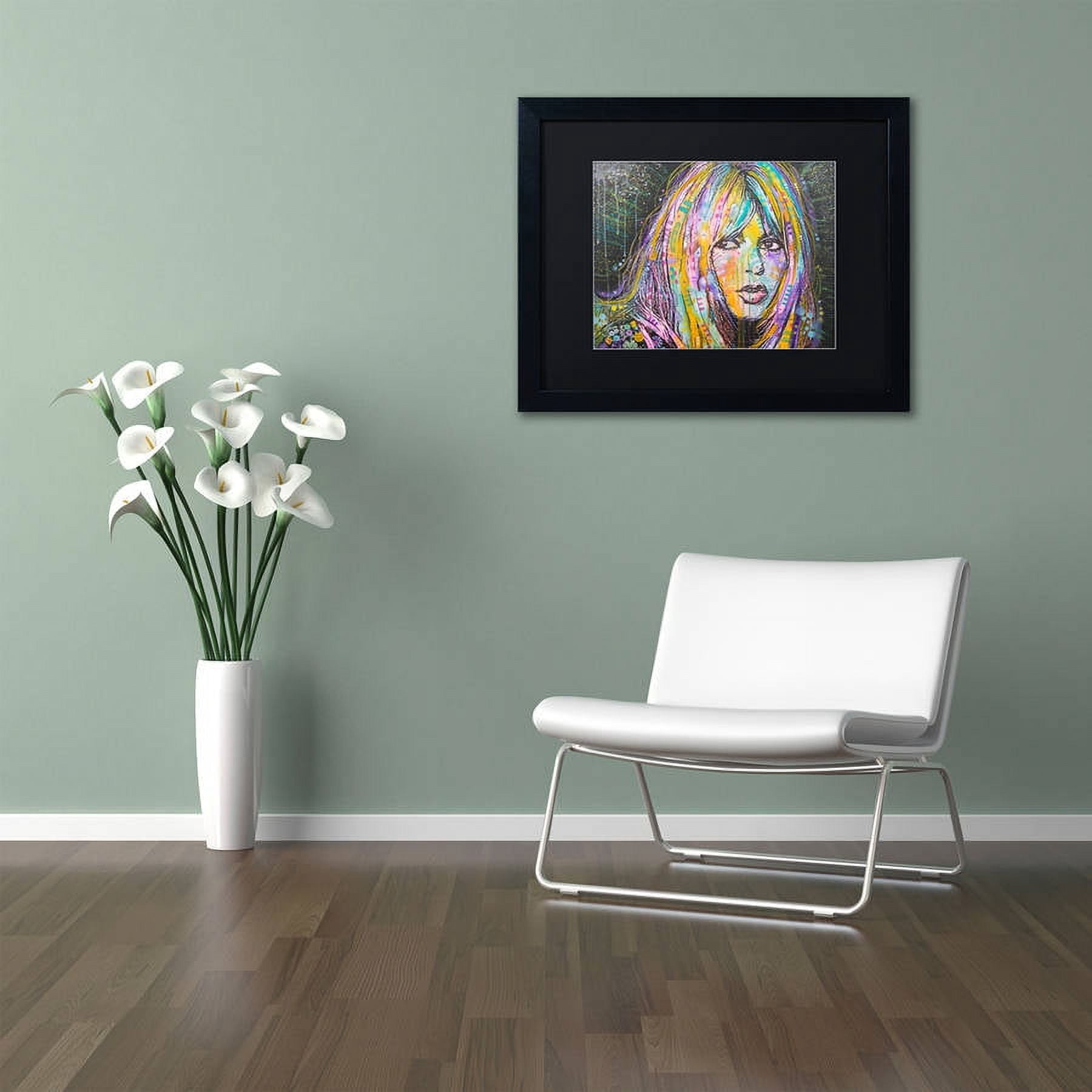 Trademark Fine Art "Bardot1" Canvas Art by Dean Russo, Black Matte, Black Frame