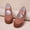 Brown, variant on Swuxness Toddler Flats Soft Soled Dance Shoes Leather Front for Dancing Physical Training