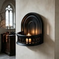 thumbnail image 4 of BingTong Gothic Arch Candle Display Stand, 1 Piece Molded Plastic Base, Decorative Altar Storage For LED Candles And Halloween Table Decor, Modern Arch Design, 4 of 6