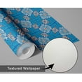 thumbnail image 6 of S4sassy Self Adhesive Wallpaper, Floral Burst Wallpaper, Blue Removable DIY Vinyl Tile Pattern Wall Covering, Textured Peel and Stick Contact Paper for Entryway wall, Kitchen Backsplash-25"x240", 6 of 9