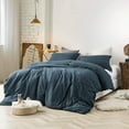 thumbnail image 3 of Byourbed Natural Loft Twin XL Duvet Cover Set Nightfall Navy Twin XL Modern & Contemporary, 3 of 5
