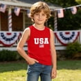 thumbnail image 6 of HBYJLZYG USA Flag Tank Top for Boys Girls, 4th of July Sleeveless Patriotic Shirt with American Flag Print, Independence Day Tee for Kids 3-15 Years, 6 of 8
