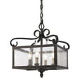 thumbnail image 1 of Golden Lighting 2049-SF FB Valencia Semi-Flush Convertible in Fired Bronze with Seeded Glass, 1 of 1