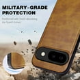 thumbnail image 6 of AIOVETEAB Compatible with Google Pixel 9/9 Pro Case Premium Leather TPU Hybrid Case Cover,Brown, 6 of 6