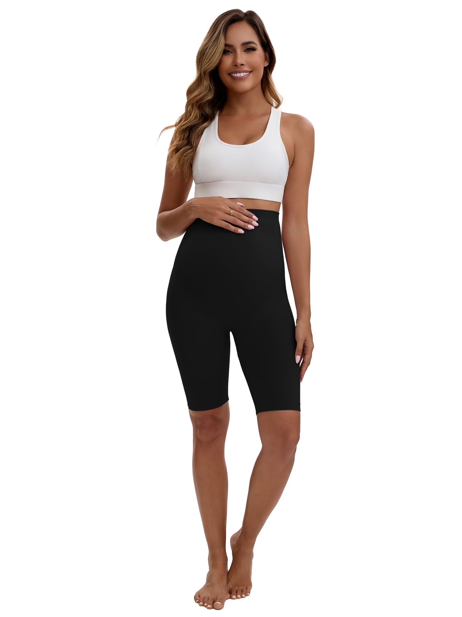 Unique Bargains Women's Maternity Thigh Slimmers Butt Lifter Control Panties XL Black