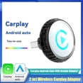 thumbnail image 1 of 2IN1 Wireless CarPlay Android Auto BT+WIFI USB Dongle Adapter Mini Smart AI Box Converts Wired to Wireless Plug Play B, 1 of 7