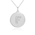 thumbnail image 1 of WHITE GOLD LETTER "F" INITIAL DIAMOND DISC PENDANT NECKLACE, 1 of 1