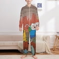 thumbnail image 2 of Adventure Time Jake The Dog Kids Hooded Jumpsuit Union Suit Onesie One Piece Blanket for Boys Girls, 2 of 7