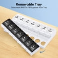 thumbnail image 5 of 7 Day Pill Organizer 2 Times A Day-Weekly Pill Box Am Pm Easy Fill & Push Button 2 in 1 Design,Large Compartment Daily Pill Case, Night Day Pill Holder 14 Day for Fish Oil/Supplements, 5 of 5