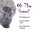 thumbnail image 6 of Wadada Halloween Outdoor Skull Decorations,10" Halloween Hanging Skeleton Spooky Voice Activated Decor with LED Red Eyes Spider for Halloween Party Haunted House Props Yard Indoor Outside Decorations, 6 of 7