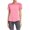 Pink, variant on WREESH Women's Athletic Workout Shirts Solid Round Neck Quick-Drying Short Sleeve Gym T-Shirts Black