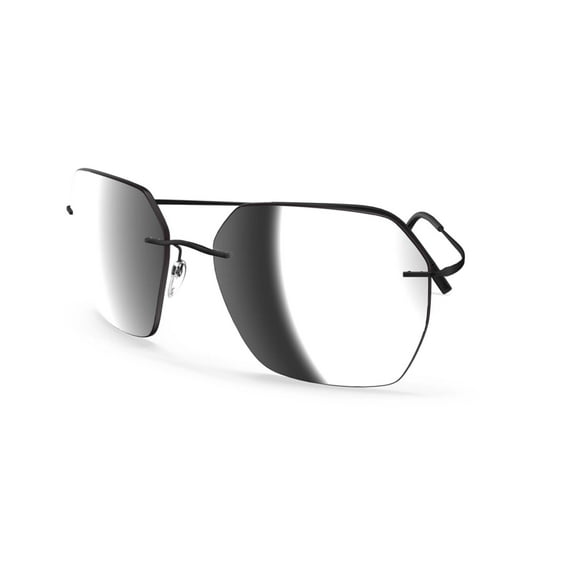 Sunglasses Silhouette Caleum Rimless 8745 9140 Pure Black 59/17/140 3 piece fram