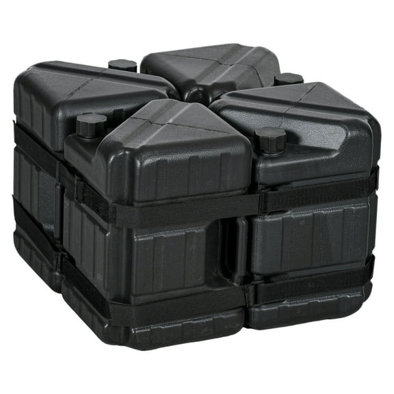 Outsunny Canopy Weights Set of 4, HDPE Water or Sand Filled Tent Weights for Pop up Canopy, with Built-in Handles and Secure Straps, 115LBS