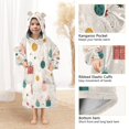 thumbnail image 4 of Wearable Blanket with Sleeves and Pocket Oversized Hooded Sweatshirt 3-14 YR Vintage Christmas Elements S, 4 of 7