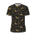 thumbnail image 5 of Wukai Christmas Gold Deers1 Print Men's Short-Sleeved Mesh T-Shirt,Quick-Dry Short Sleeve Workout T-Shirt-Medium, 5 of 8