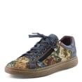 thumbnail image 2 of Spring Step L'Artiste Danli-Fab Fashion Sneakers – Premium Leather with Tapestry Print Upper - Lace Up Zipper Closure, Removable Insole, Flat Platform Sole, 2 of 9